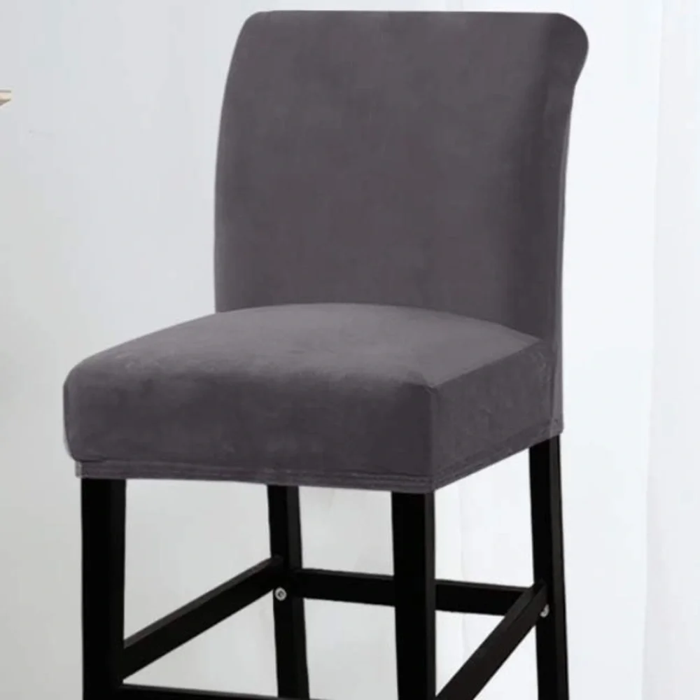 EUC Gray “Seat Covers” Velvet for High Back Chair One set of covers for 2 chairs